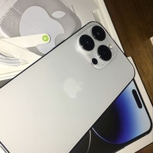 Apple iPhone with Silver Finish.+14705754465
